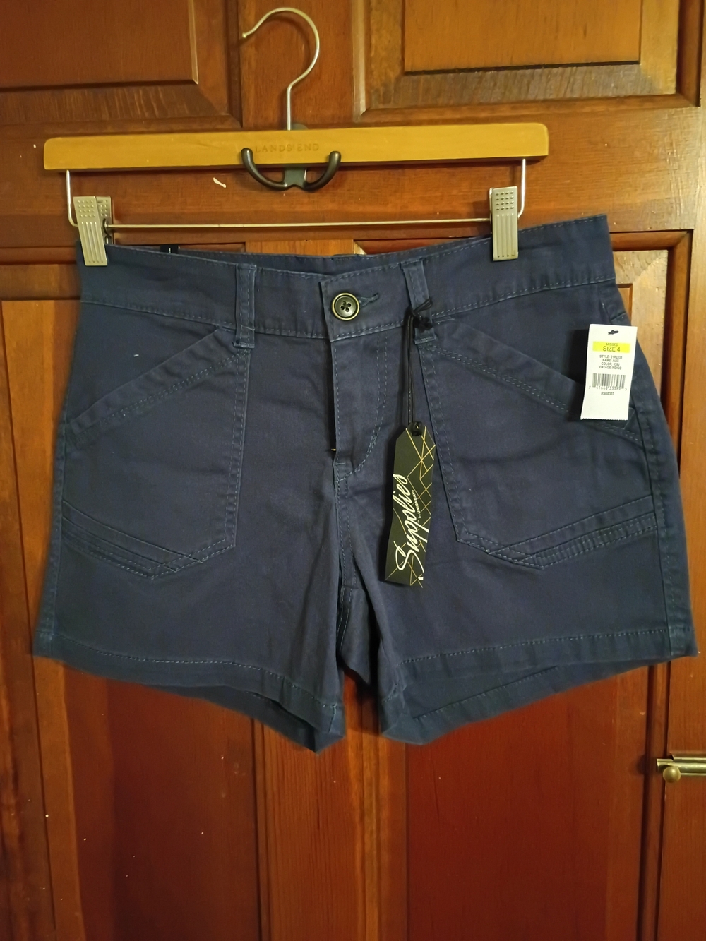 Ladies Navy Utility Shorts Size 4